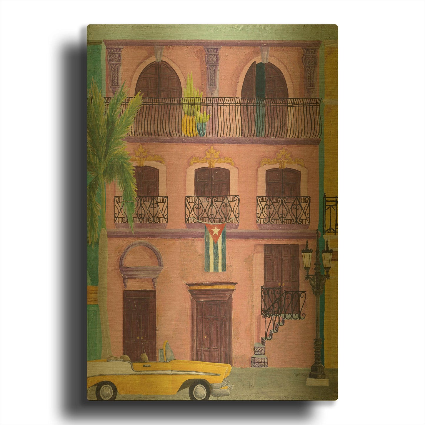 'Havana II' By Elyse DeNeige Gold Metal Wall Art