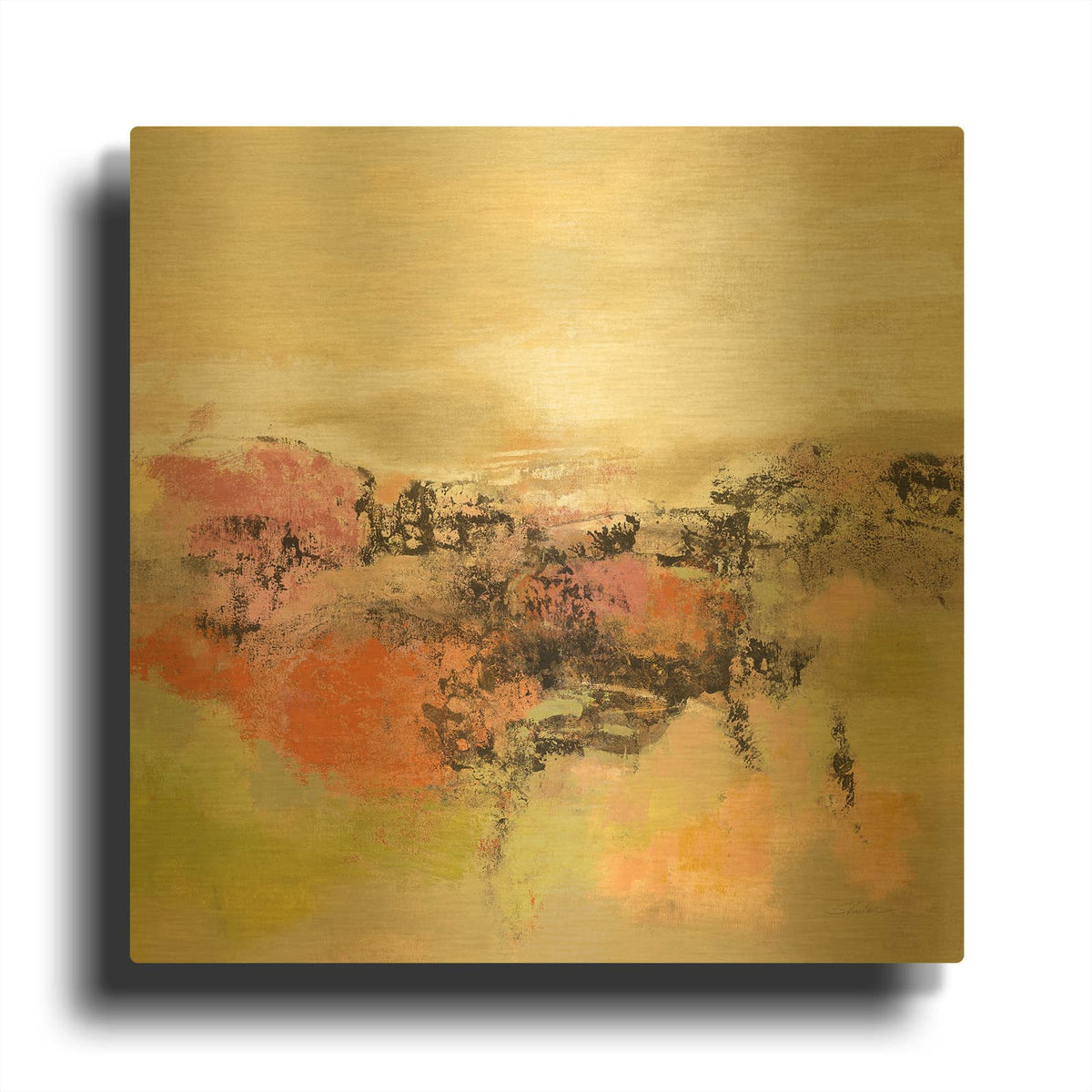 'Midsummer Meadow Path' By Silvia Vassileva Gold Metal Wall Art