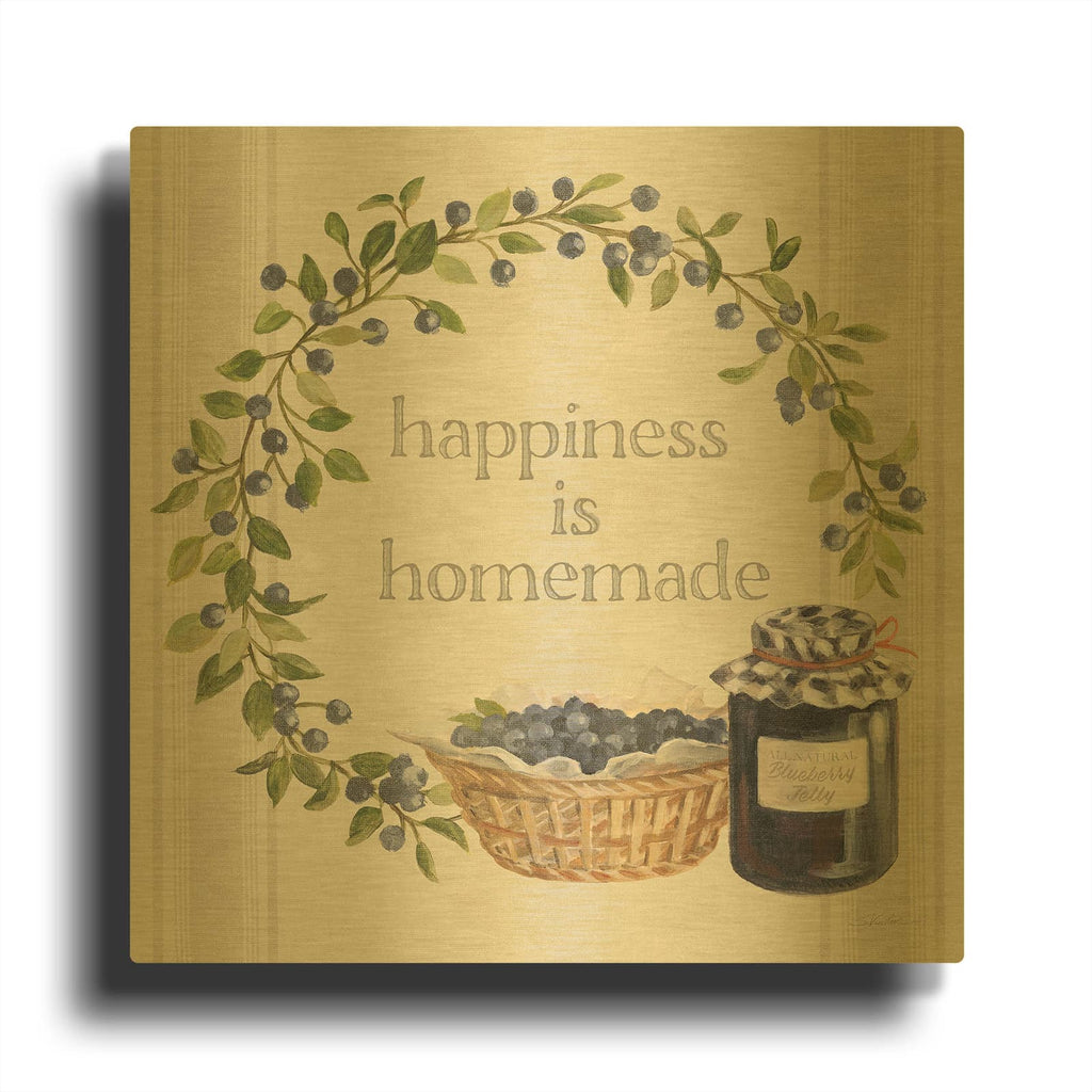 'Homemade Happiness VI' By Silvia Vassileva Gold Metal Wall Art