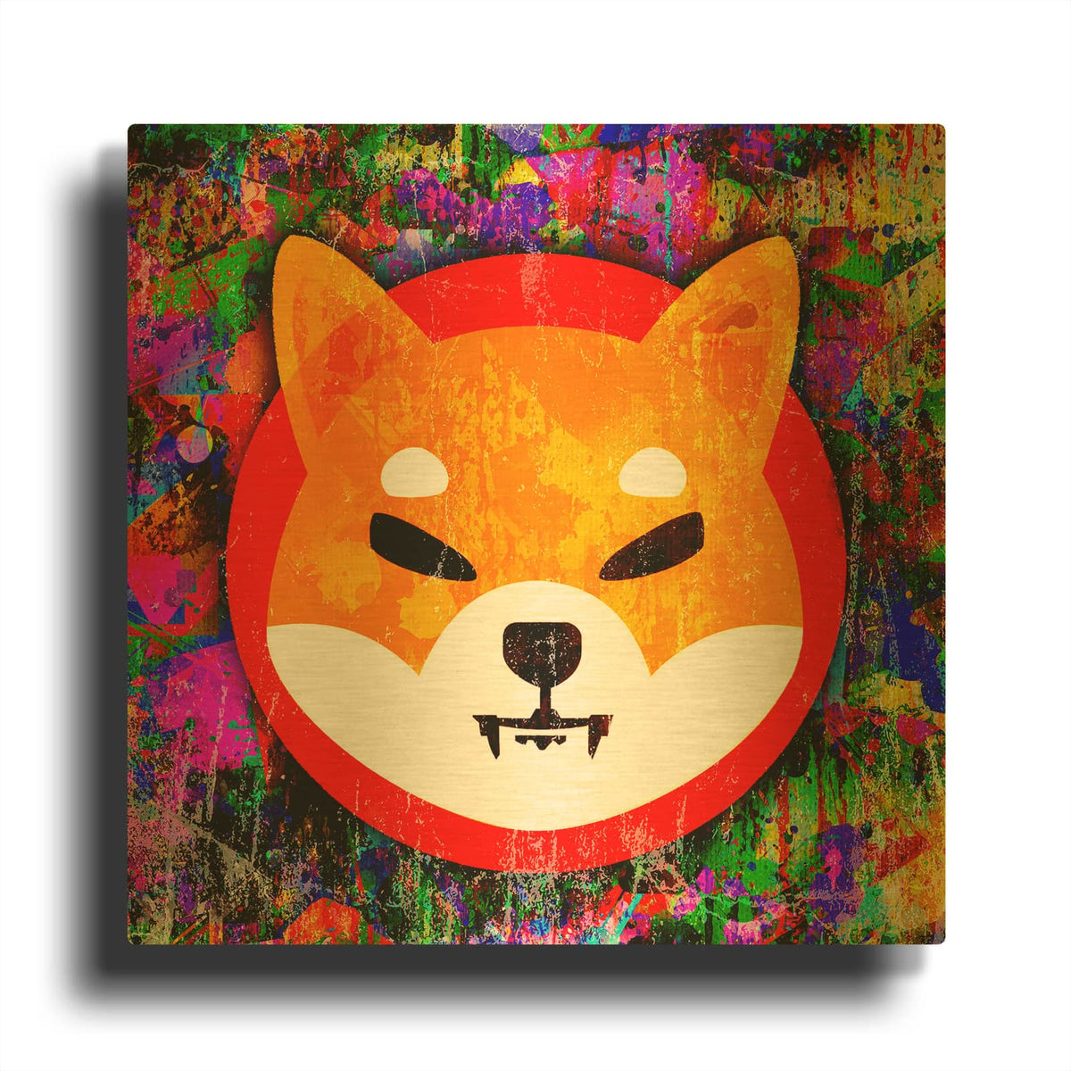 'SHIB Shiba Inu Crypto,' By Epic Portfolio Gold Metal Wall Art
