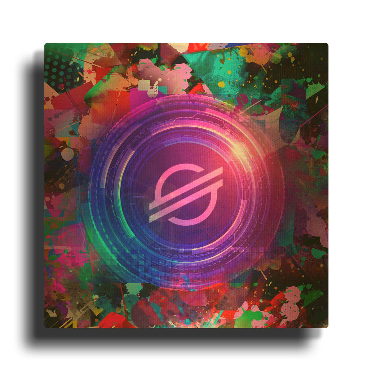 'XLM Stellar Crypto,' By Epic Portfolio Gold Metal Wall Art