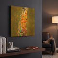 'Hope II' By Gustav Klimt Gold Metal Wall Art