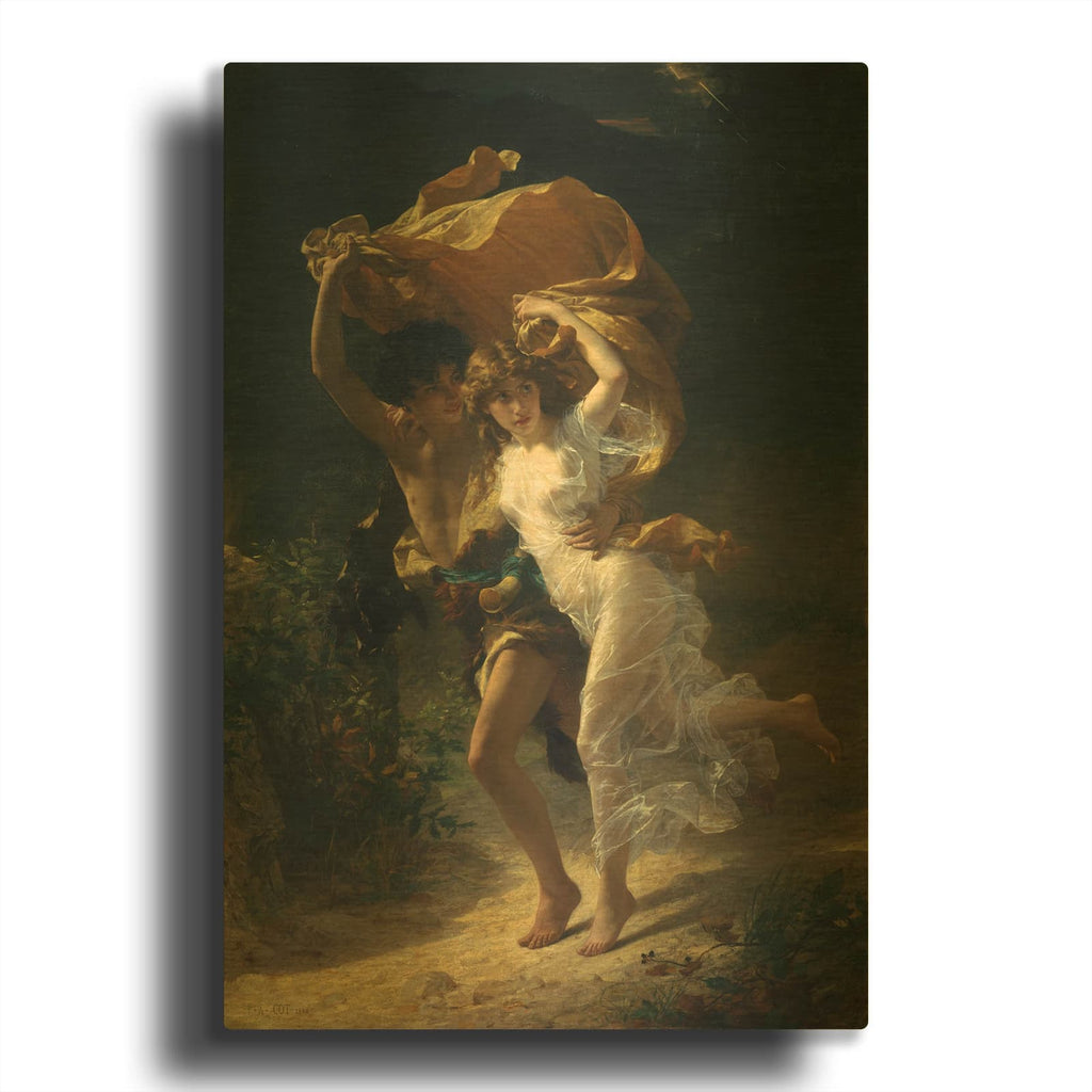 'The Storm' By Pierre Auguste Cot Gold Metal Wall Art