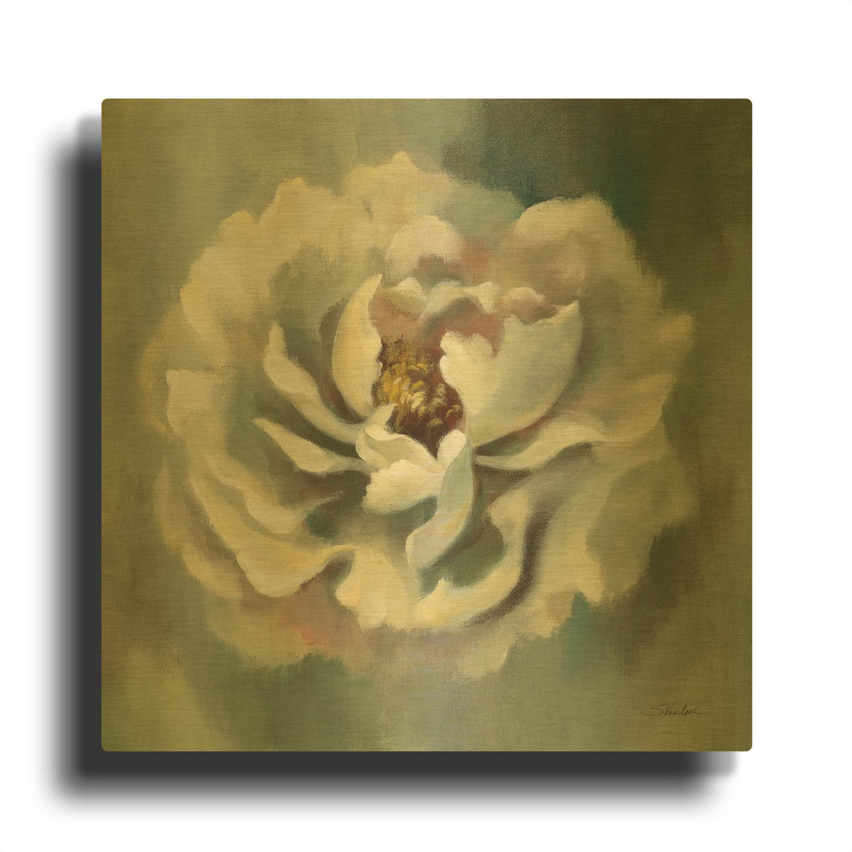 'Dancing Petals' By Silvia Vassileva Gold Metal Wall Art