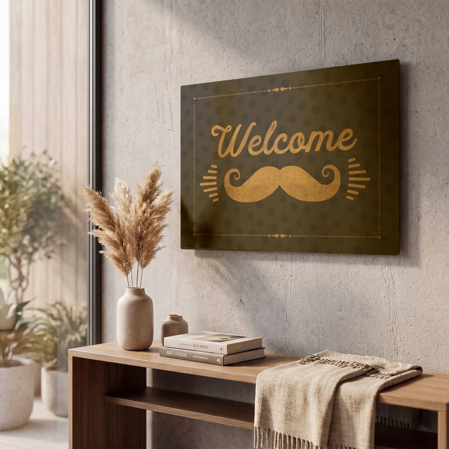 'Coffee and Friends V' By Veronique Charron Gold Metal Wall Art