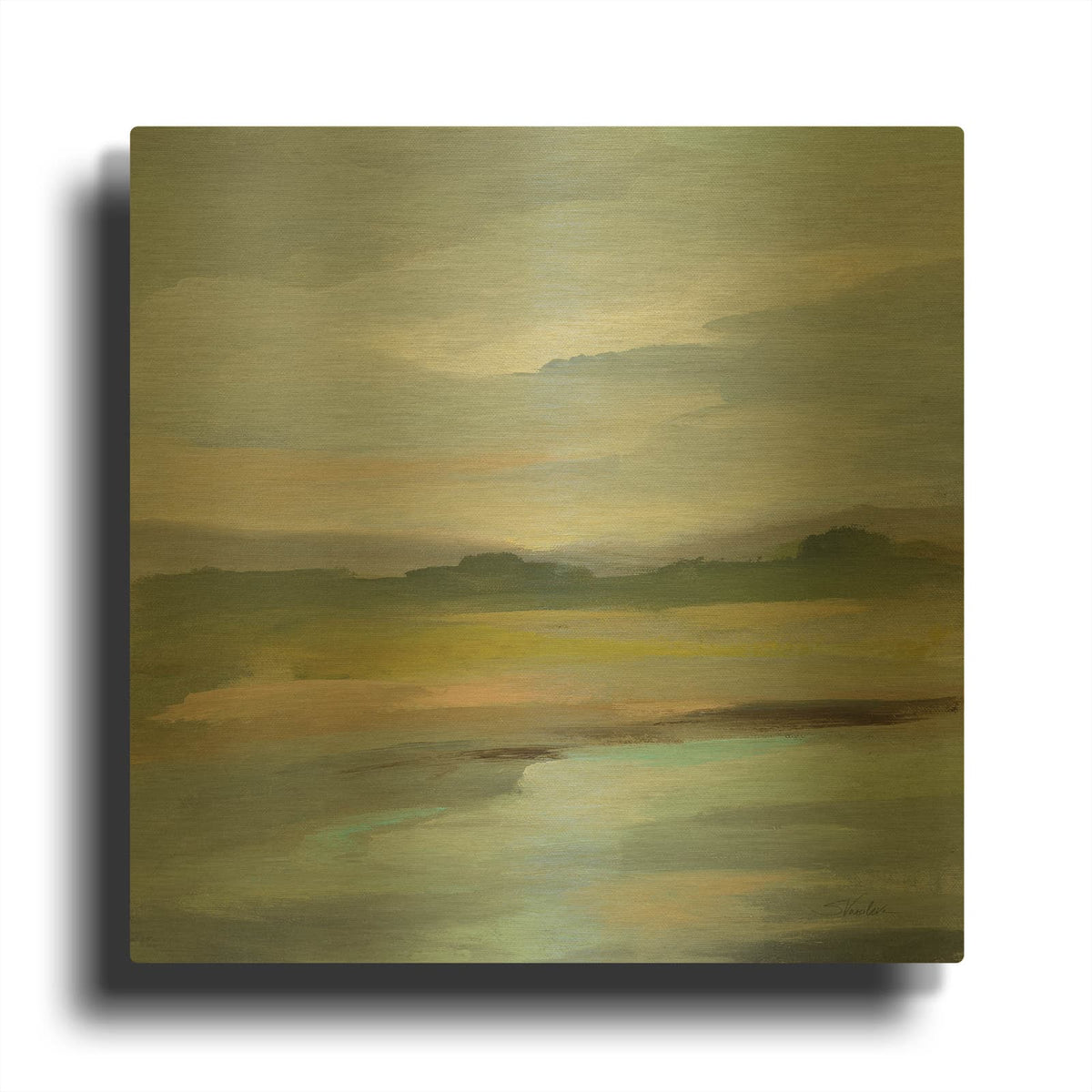 'Clouds and Shadows' By Silvia Vassileva Gold Metal Wall Art