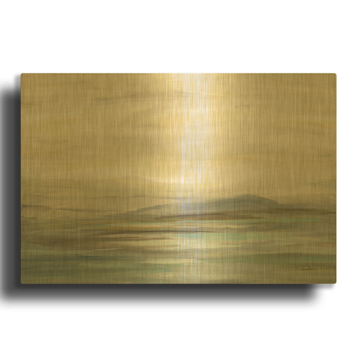 'Morning Whisper' By Silvia Vassileva Gold Metal Wall Art