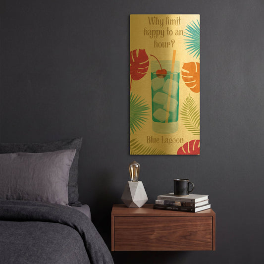 'Exotic Breeze XIV' By Veronique Charron Gold Metal Wall Art