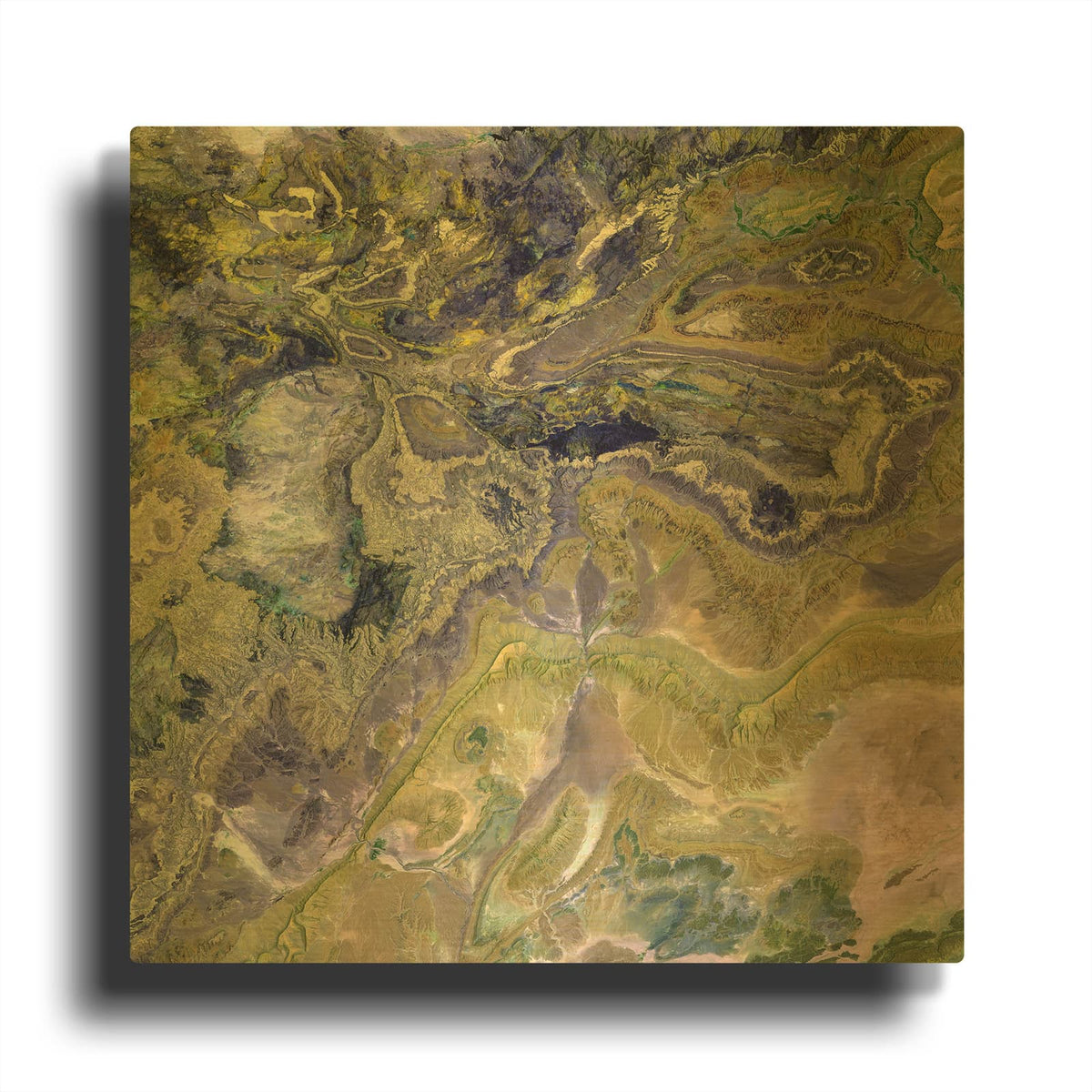 'Earth as Art Atlas Mountains' By NASA Earth As Art Gold Metal Wall Art