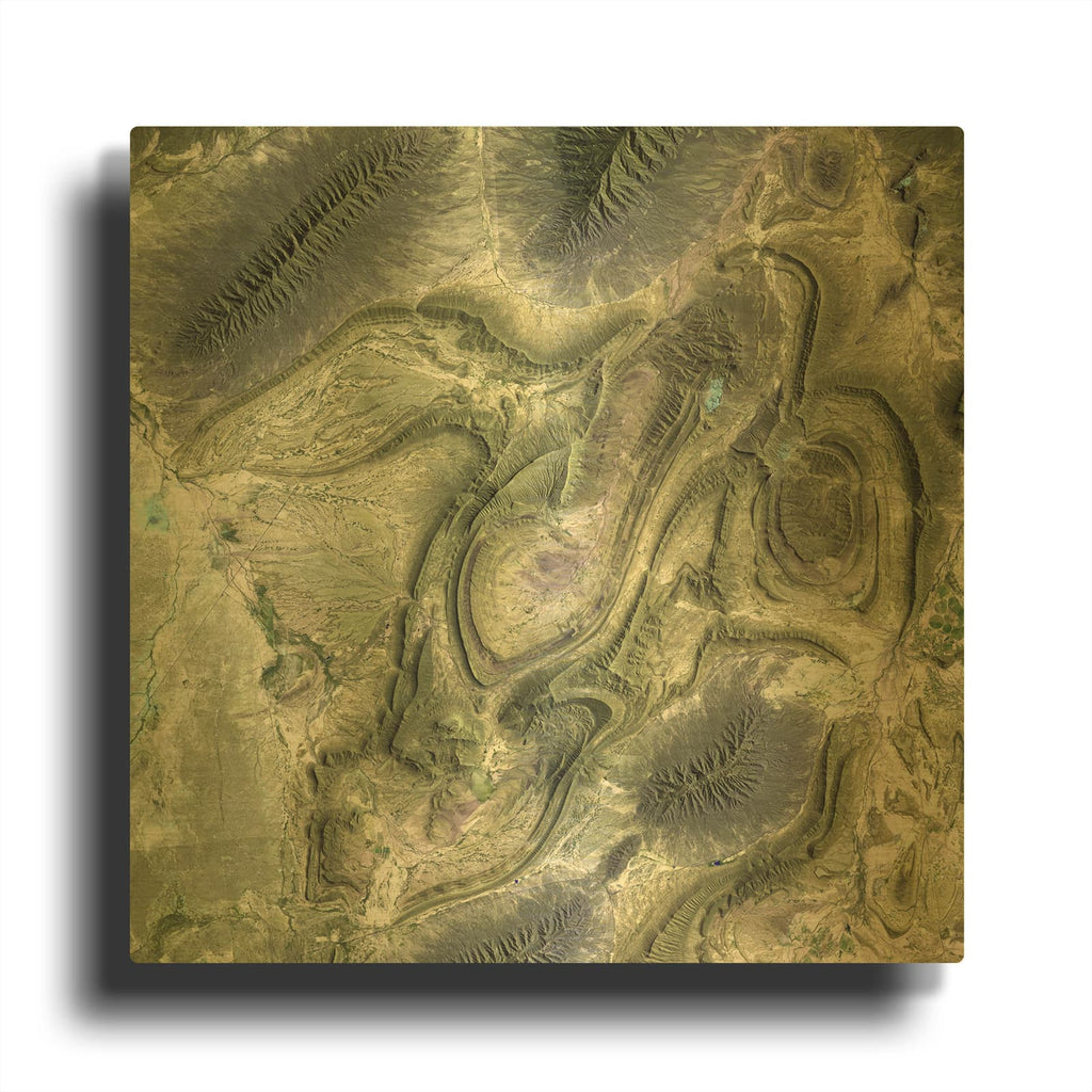 'Earth as Art Coahuila' By NASA Earth As Art Gold Metal Wall Art