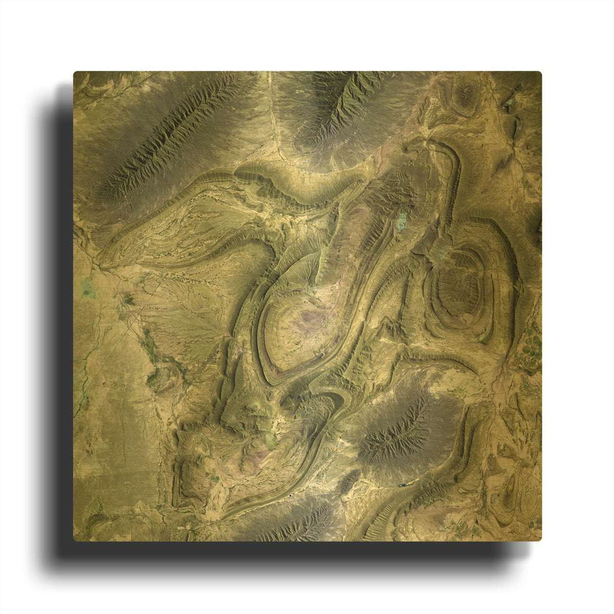 'Earth as Art Coahuila' By NASA Earth As Art Gold Metal Wall Art