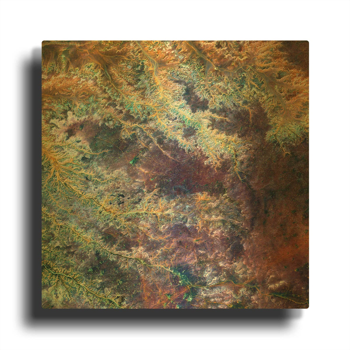 'Earth as Art Ghadamis River' By NASA Earth As Art Gold Metal Wall Art