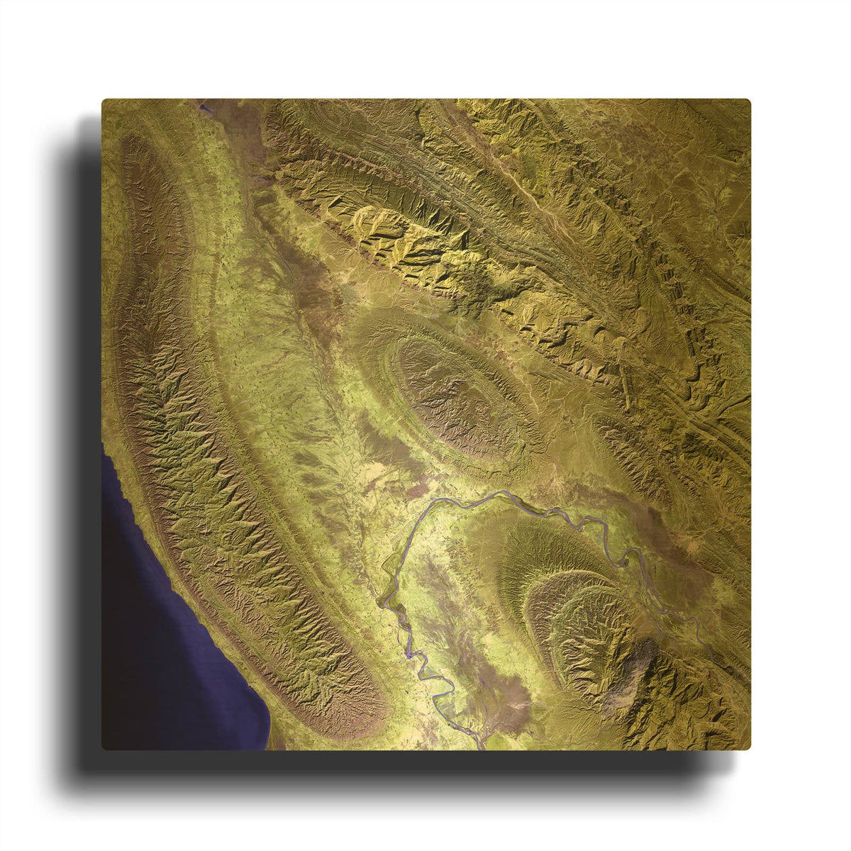'Earth as Art Konari' By NASA Earth As Art Gold Metal Wall Art