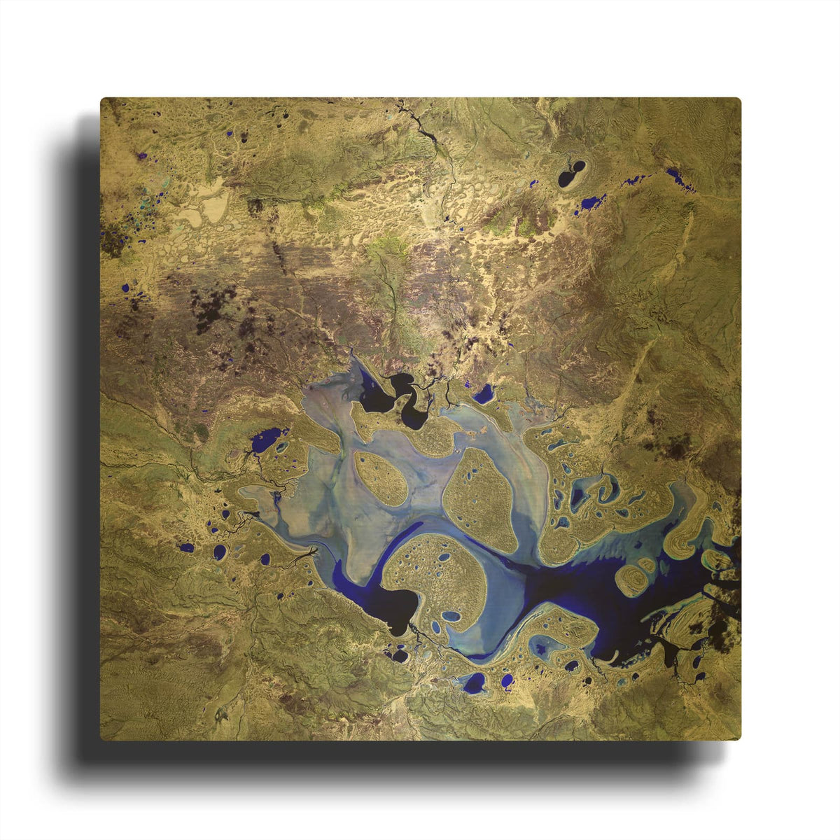 'Earth as Art Lake Carnegie' By NASA Earth As Art Gold Metal Wall Art
