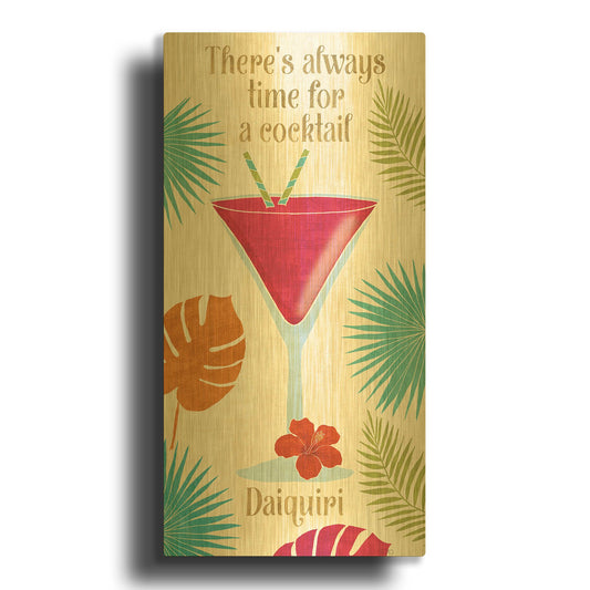 'Exotic Breeze XIII' By Veronique Charron Gold Metal Wall Art