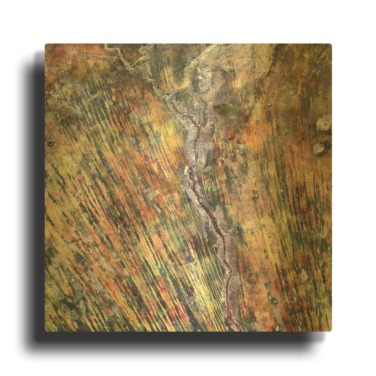 'Earth as Art The Optimist' By NASA Earth As Art Gold Metal Wall Art