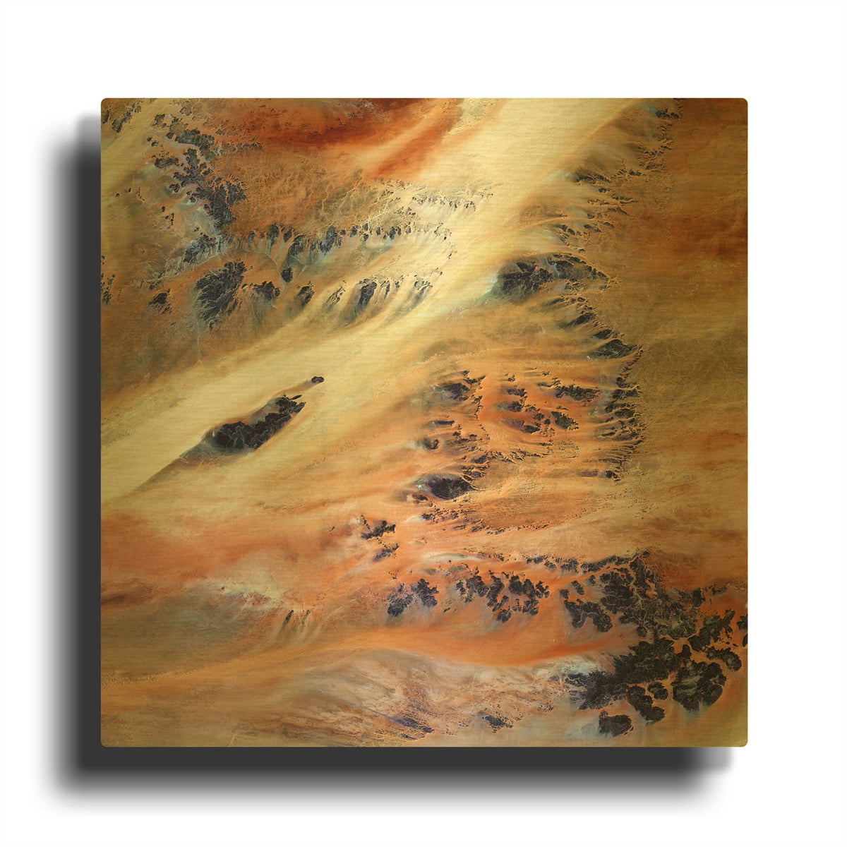 'Earth as Art Terkezi Oasis' By NASA Earth As Art Gold Metal Wall Art
