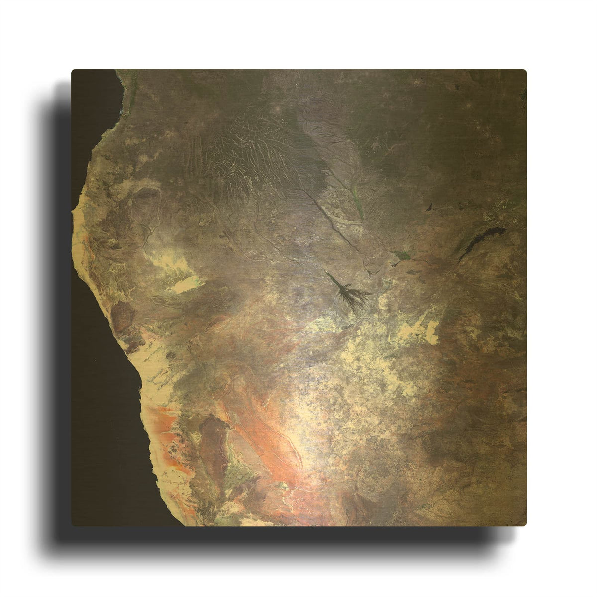 'Earth as Art Africa' By NASA Earth As Art Gold Metal Wall Art