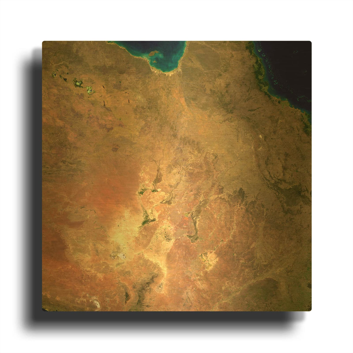 'Earth as Art Australia' By NASA Earth As Art Gold Metal Wall Art