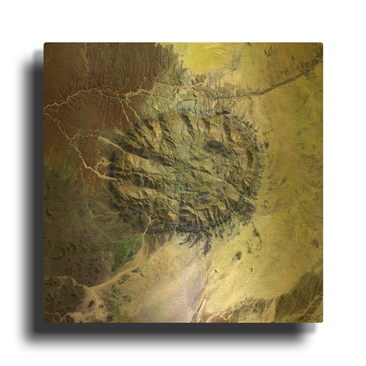 'Earth as Art Brandberg Massif' By NASA Earth As Art Gold Metal Wall Art