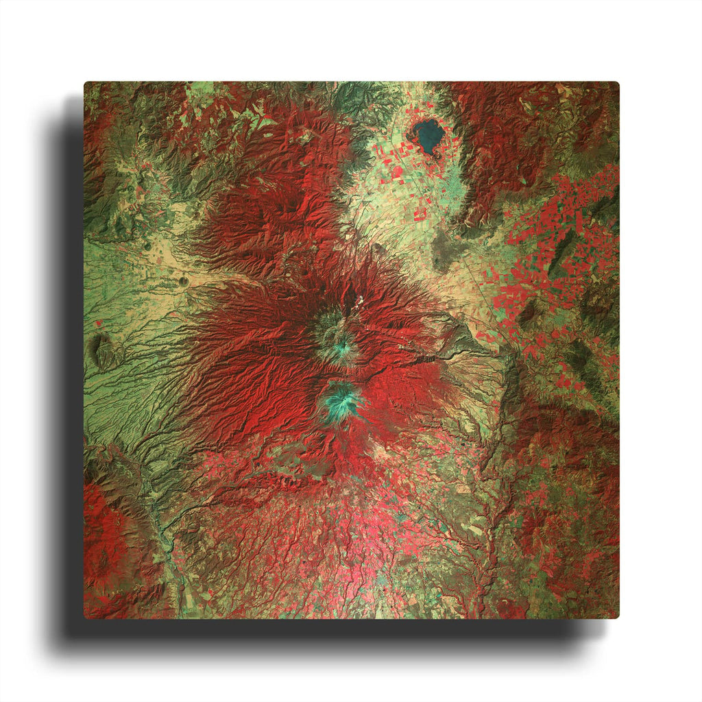 'Earth as Art Colima Volcano' By NASA Earth As Art Gold Metal Wall Art