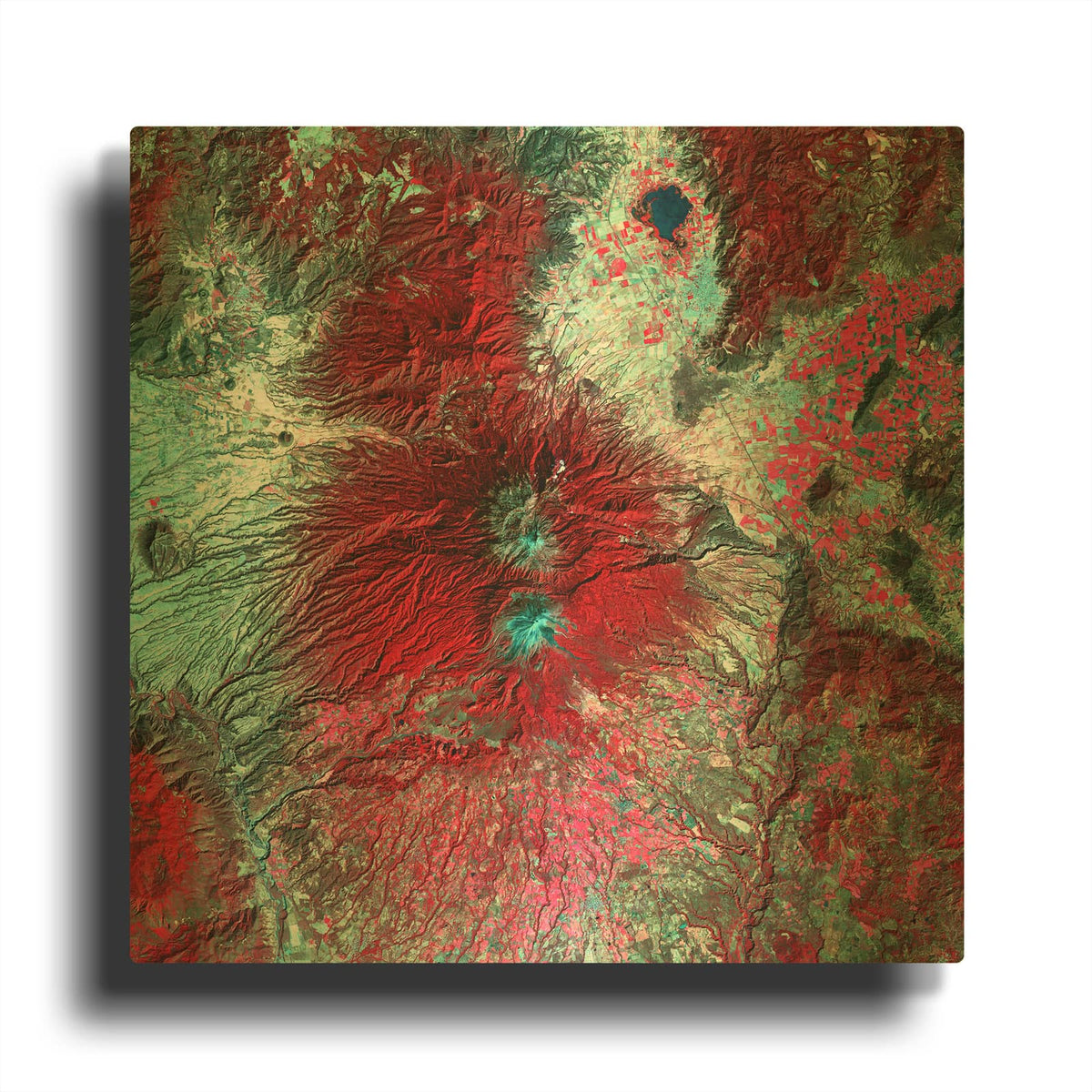 'Earth as Art Colima Volcano' By NASA Earth As Art Gold Metal Wall Art