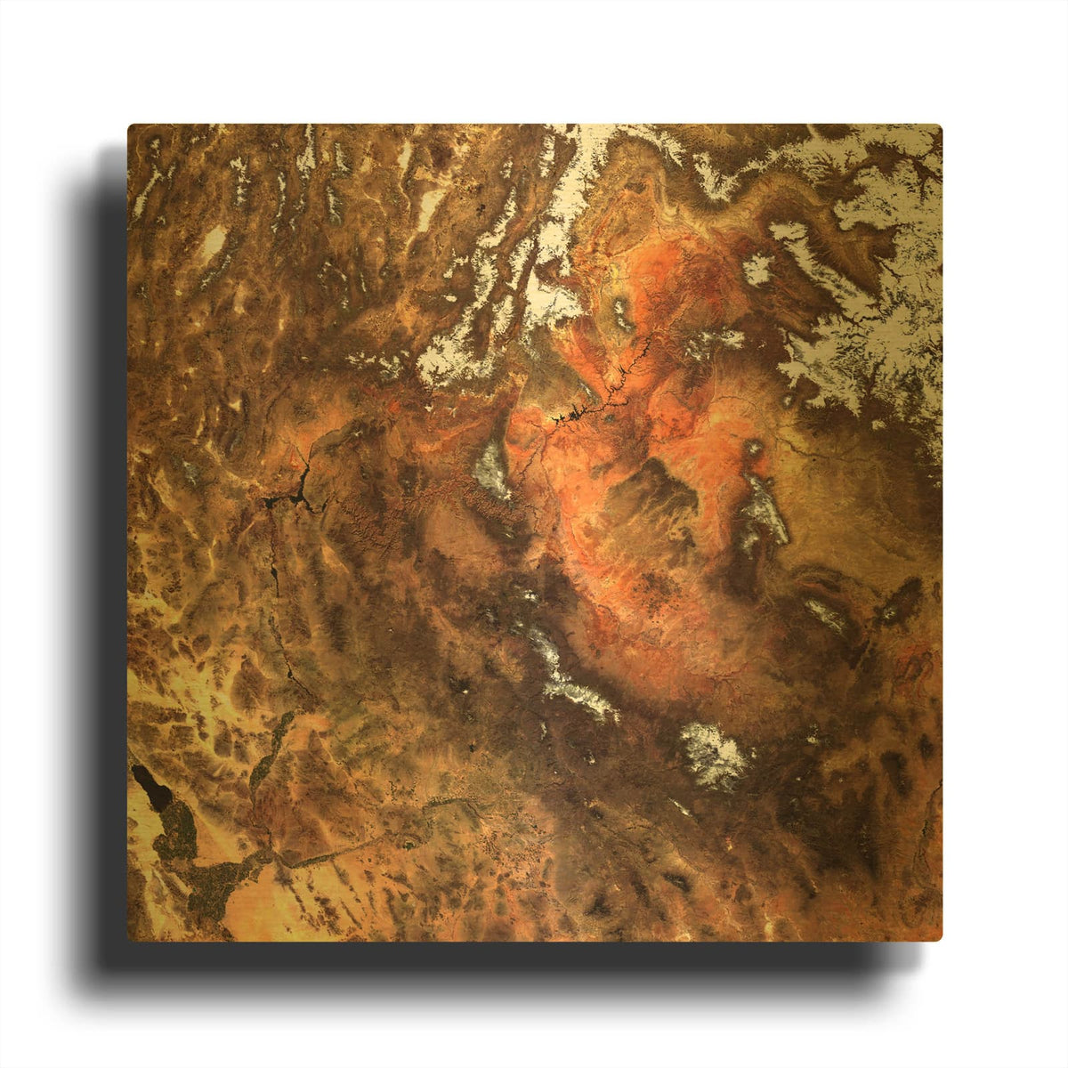 'Earth as Art North America' By NASA Earth As Art Gold Metal Wall Art