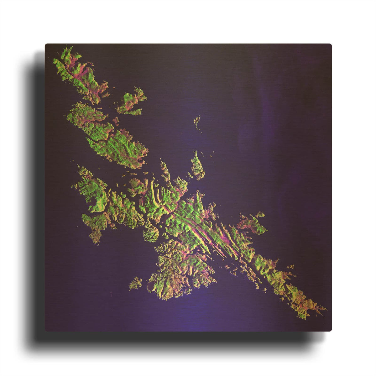 'Earth as Art Shetland Islands' By NASA Earth As Art Gold Metal Wall Art