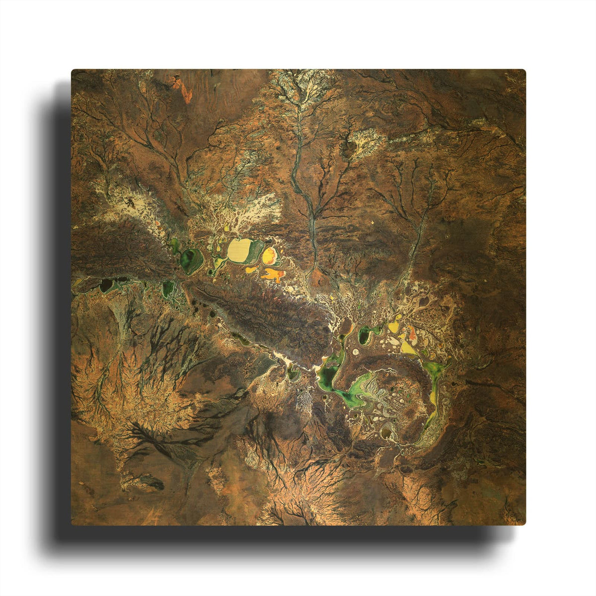 'Earth as Art Shoemaker' By NASA Earth As Art Gold Metal Wall Art