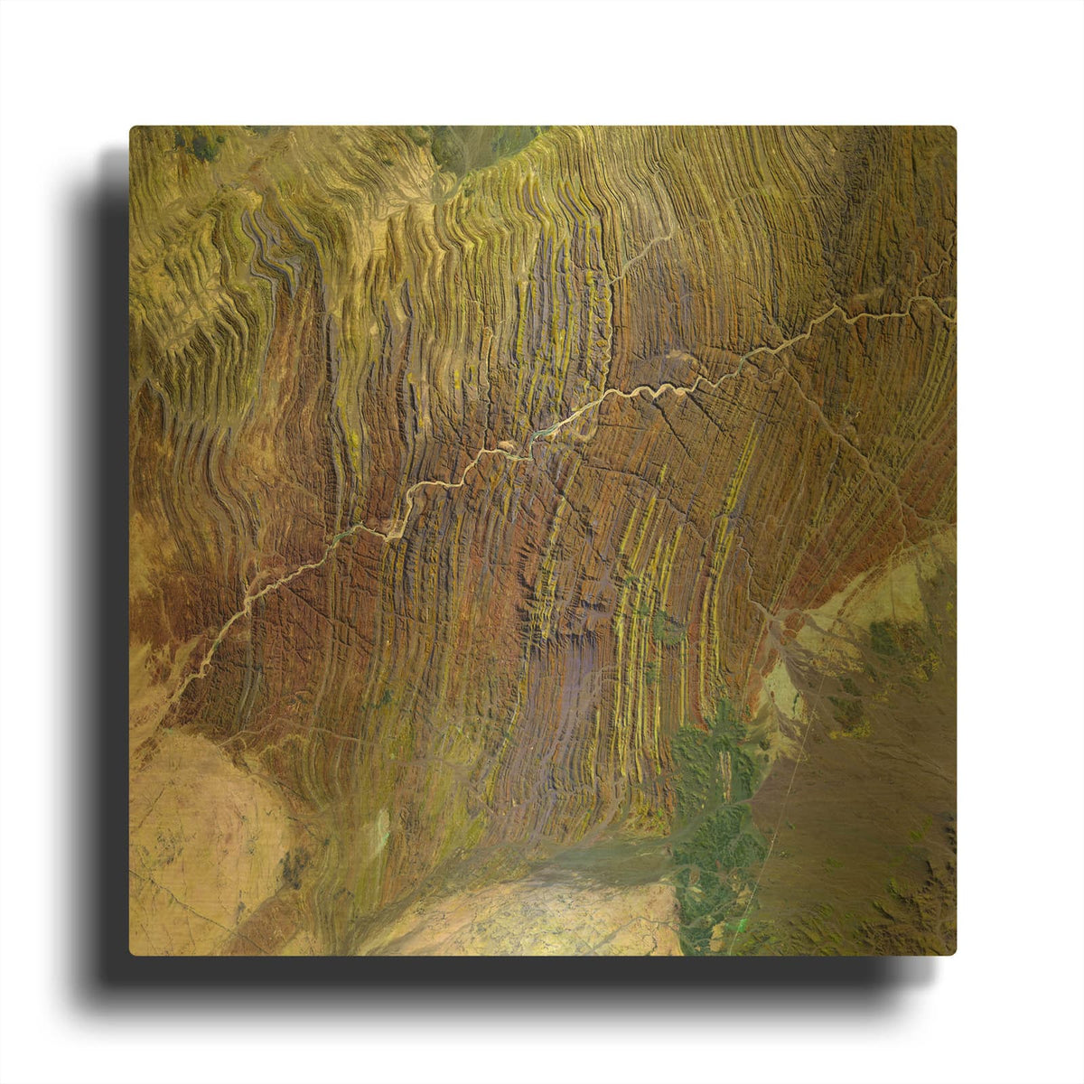 'Earth as Art Ugab River' By NASA Earth As Art Gold Metal Wall Art