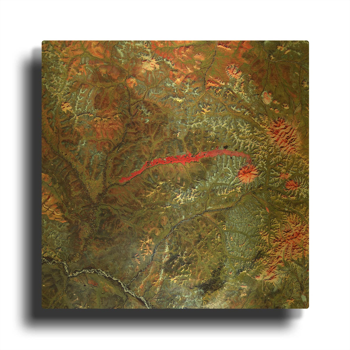 'Earth as Art Anyuyskiy Volcano,' By NASA Earth As Art Gold Metal Wall Art