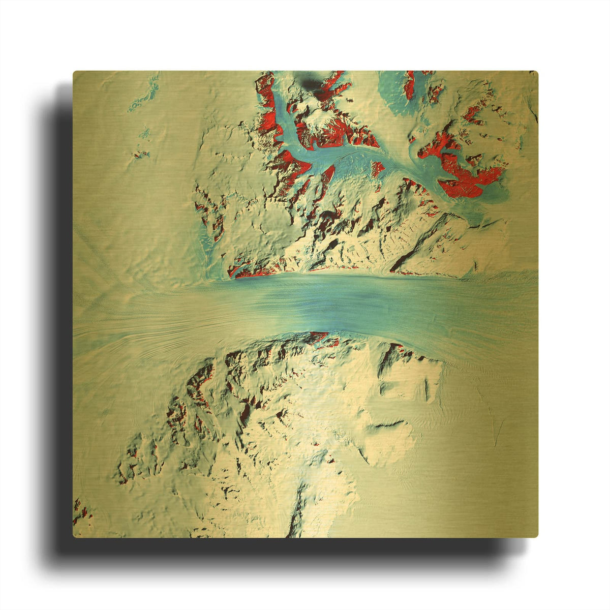 'Earth as Art Byrd Glacier,' By NASA Earth As Art Gold Metal Wall Art