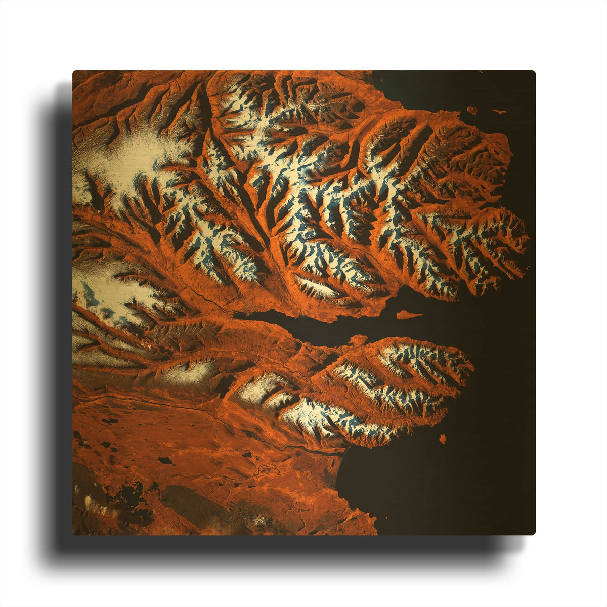 'Earth as Art Icelandic Tiger,' By NASA Earth As Art Gold Metal Wall Art