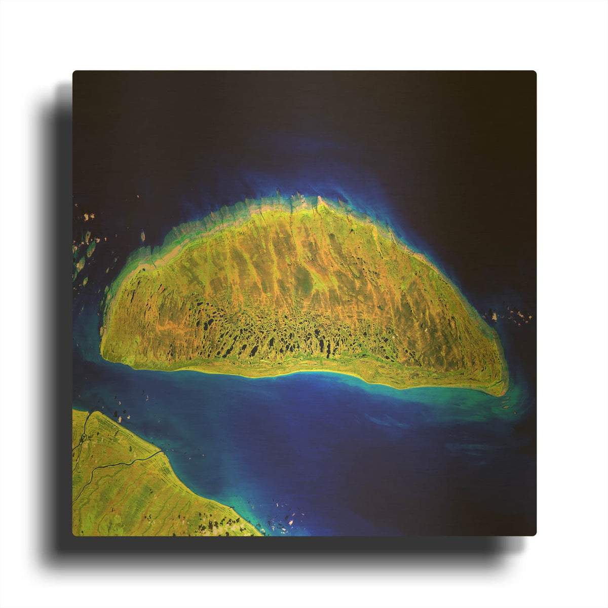 'Earth as Art Island Rebound,' By NASA Earth As Art Gold Metal Wall Art
