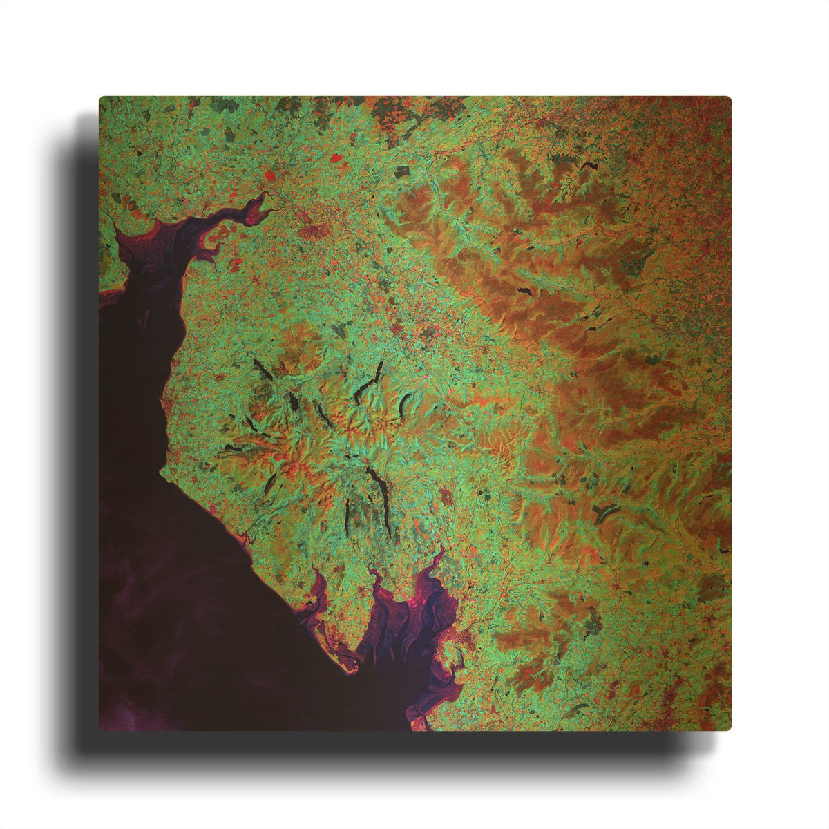 'Earth as Art Lake District,' By NASA Earth As Art Gold Metal Wall Art