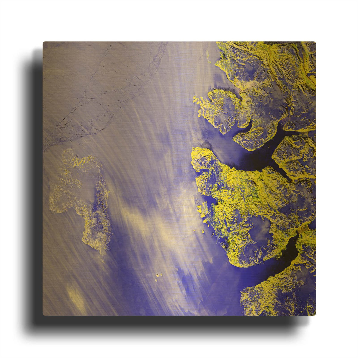 'Earth as Art Meighen Island,' By NASA Earth As Art Gold Metal Wall Art