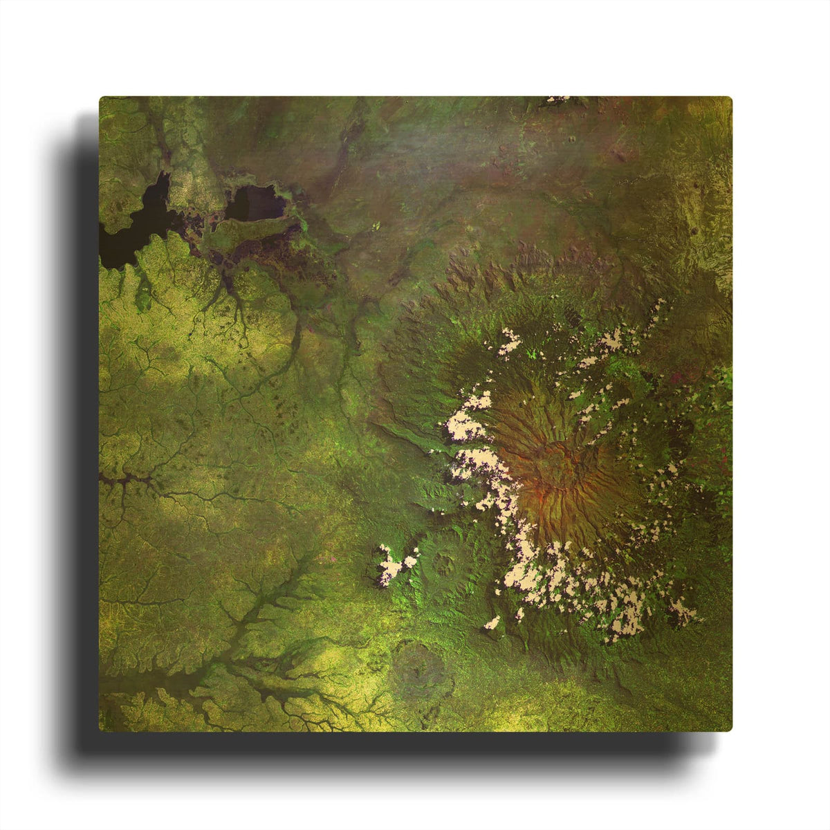 'Earth as Art Mount Elgon,' By NASA Earth As Art Gold Metal Wall Art