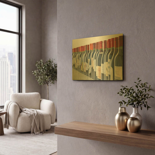 'Splendid Reds' By Marco Fabiano Gold Metal Wall Art
