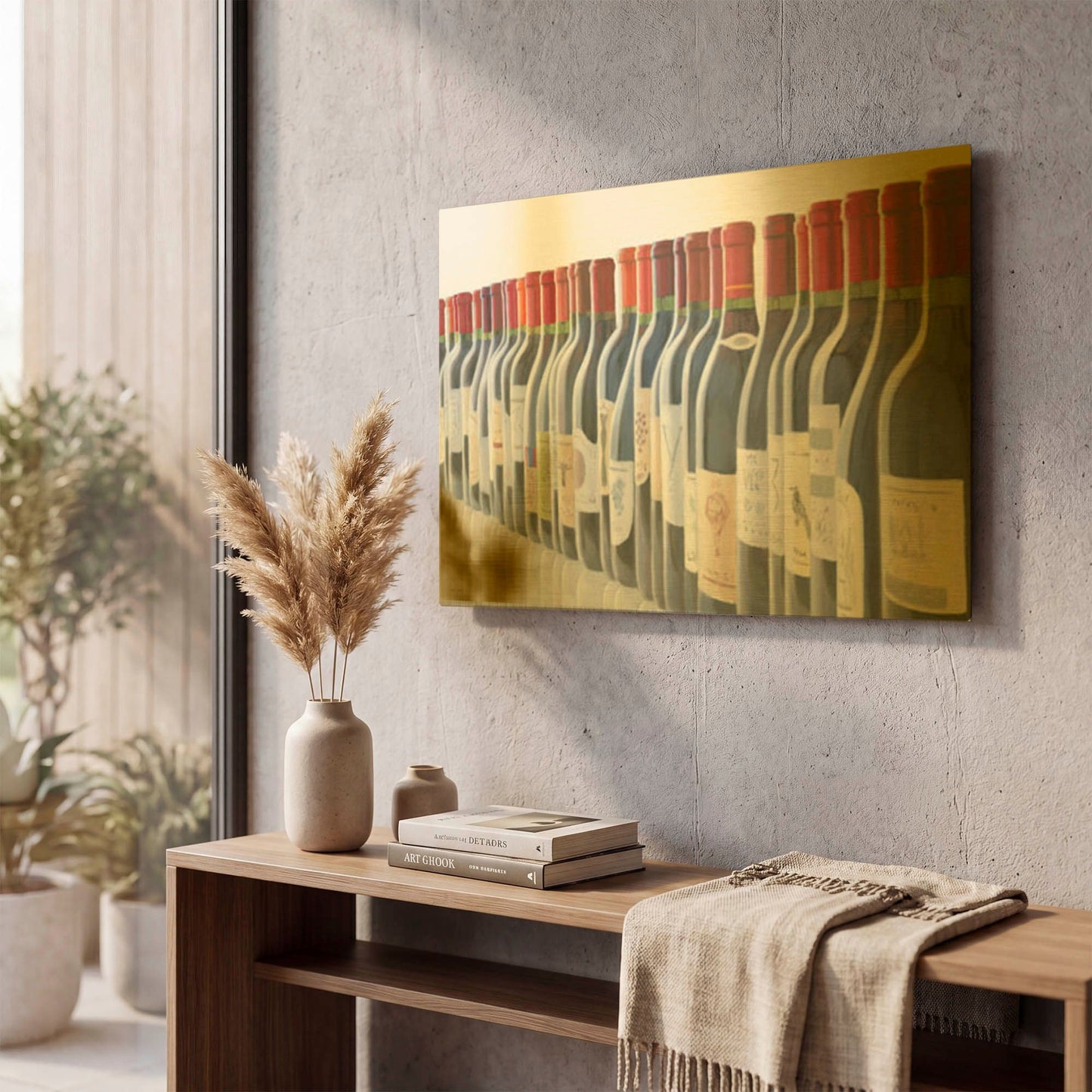 'Splendid Reds' By Marco Fabiano Gold Metal Wall Art