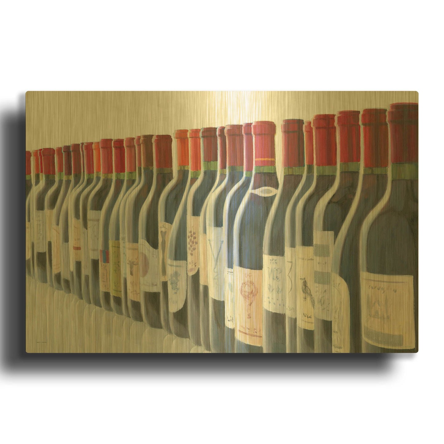 'Splendid Reds' By Marco Fabiano Gold Metal Wall Art