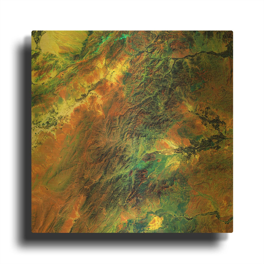 'Earth as Art Rugged Terrain,' By NASA Earth As Art Gold Metal Wall Art
