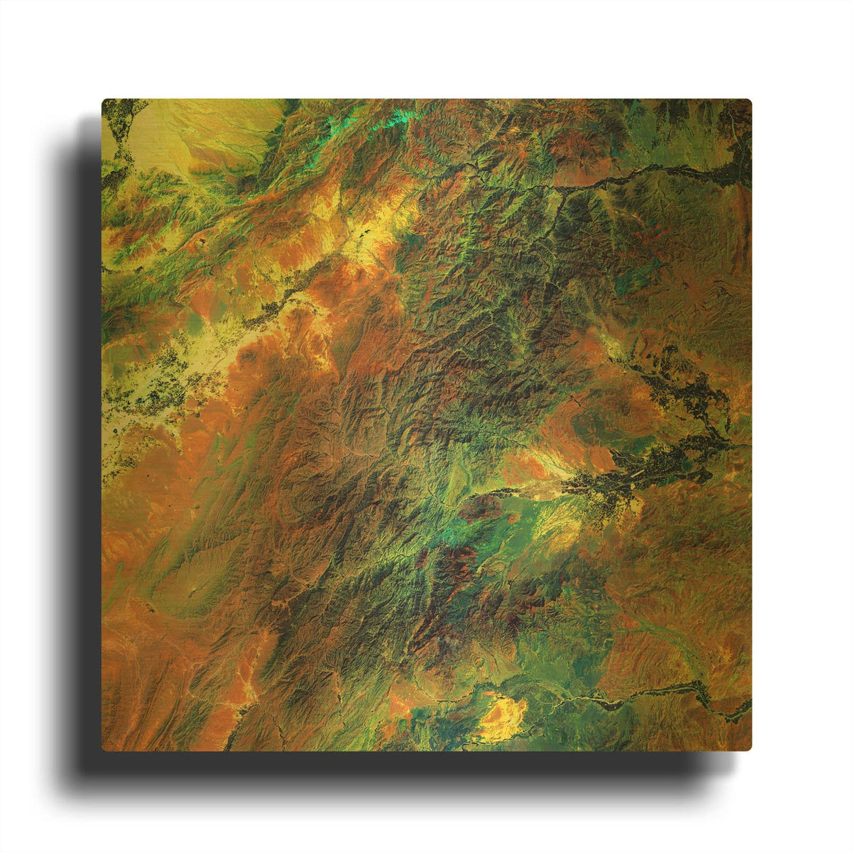 'Earth as Art Rugged Terrain,' By NASA Earth As Art Gold Metal Wall Art