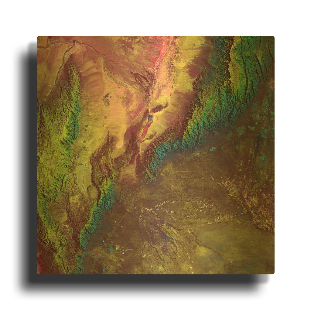'Earth as Art Sierra de Velasco,' By NASA Earth As Art Gold Metal Wall Art