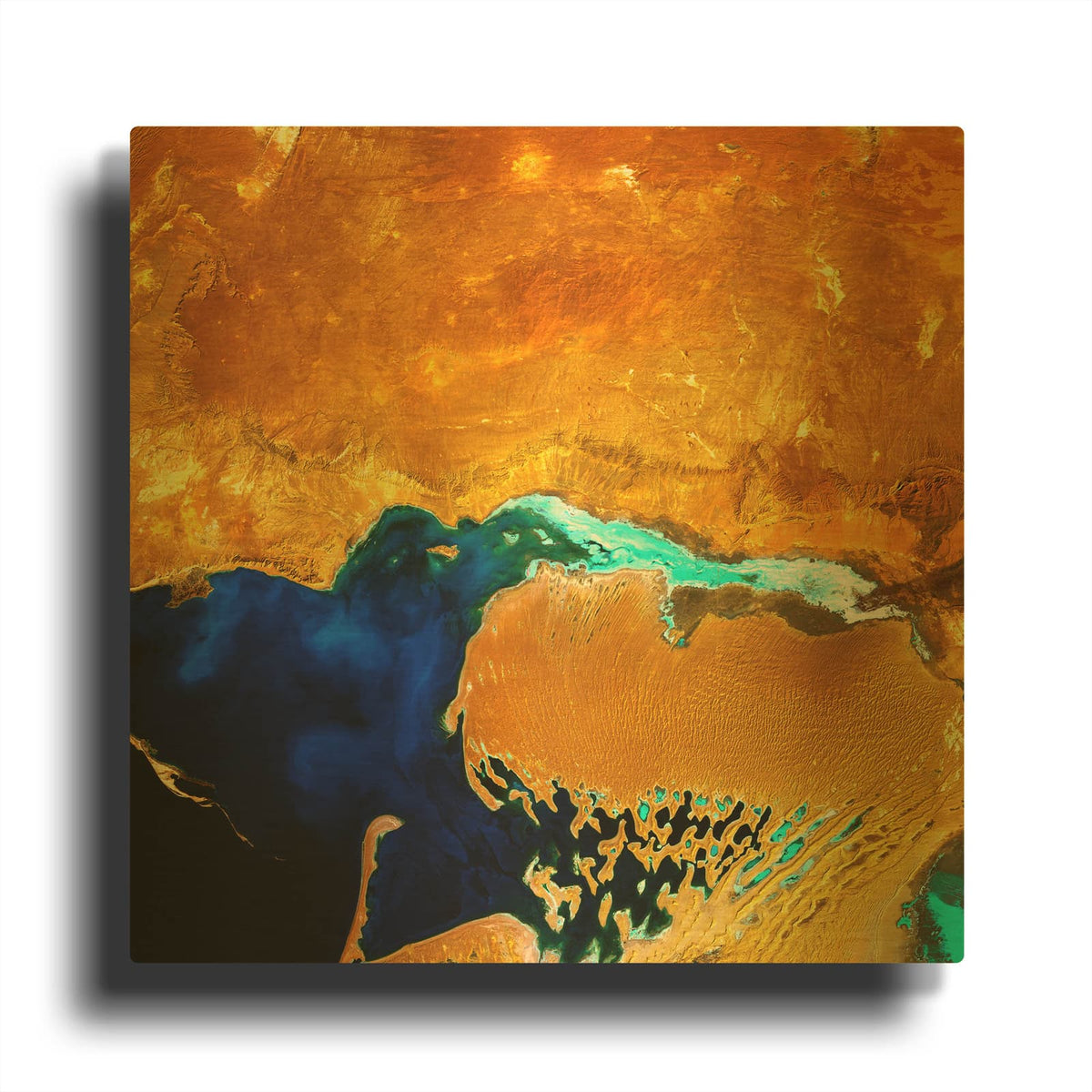 'Earth as Art The Dardzha Monster,' By NASA Earth As Art Gold Metal Wall Art