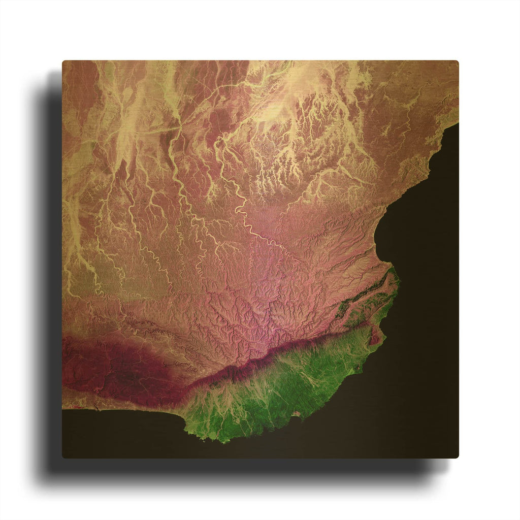 'Earth as Art The Dhofar Difference,' By NASA Earth As Art Gold Metal Wall Art
