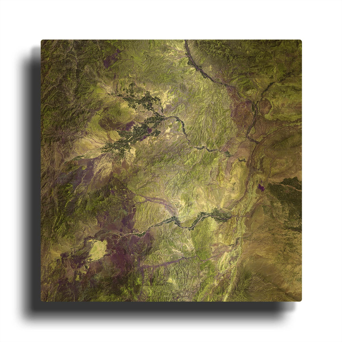 'Earth as Art Waziristan Hills,' By NASA Earth As Art Gold Metal Wall Art