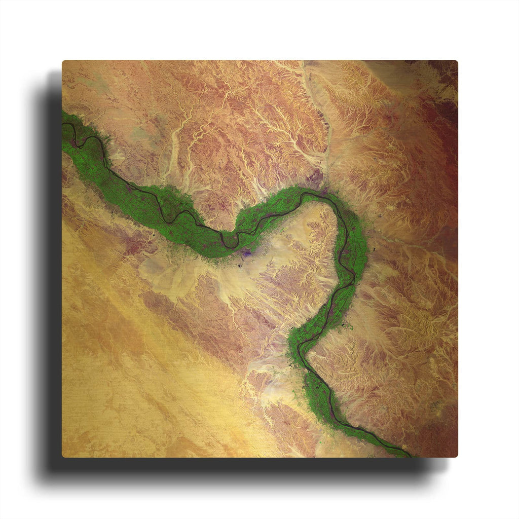 'Earth as Art Life Along the Nile,' By NASA Earth As Art Gold Metal Wall Art
