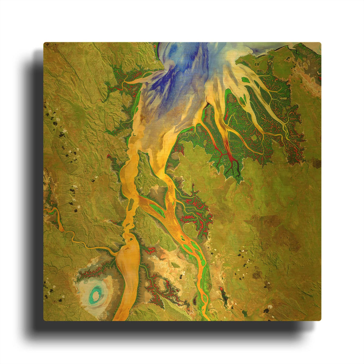 'Earth as Art Nature' By NASA Earth As Art Gold Metal Wall Art