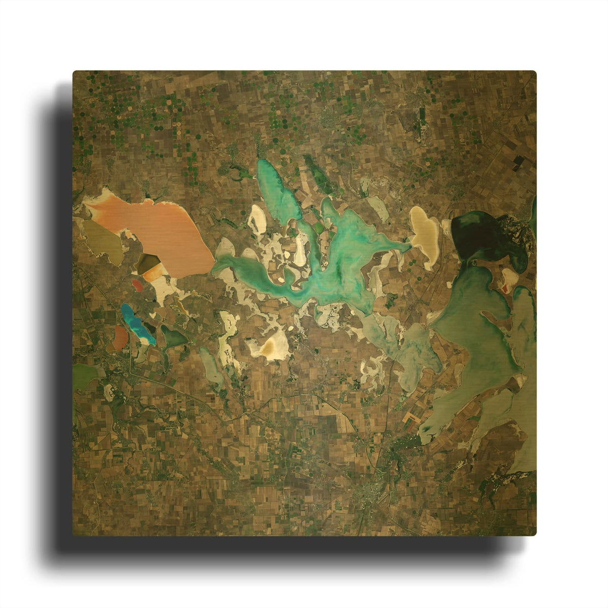 'Earth as Art Putrid Sea,' By NASA Earth As Art Gold Metal Wall Art