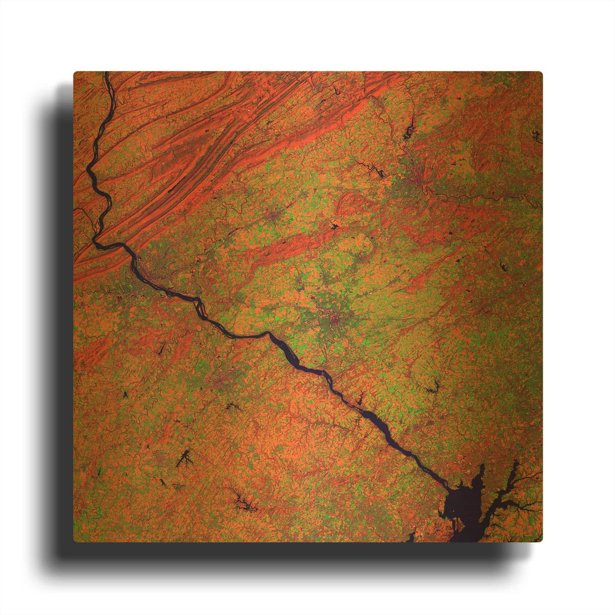 'Earth as Art River and Ridge,' By NASA Earth As Art Gold Metal Wall Art
